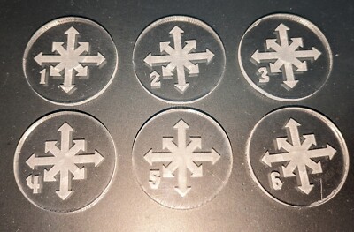 6 x Warhammer 40k Objective Markers 40mm - Heretic Astra Militarum Traitor Guard