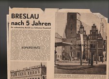 BRESLAU nach 5 JAHREN ALTE ZEITUNG MIT ARTIKEL &Uuml;BER BRESLAU
