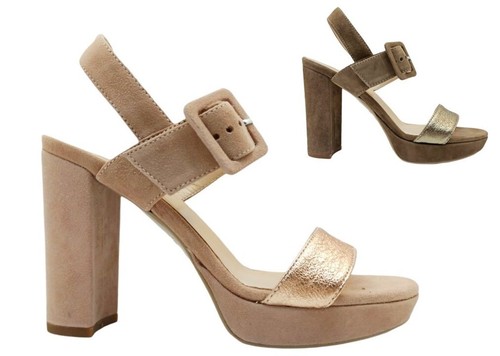 Sandali da donna Nero Giardini E012200D scarpe tacco alto plateau alla moda 40