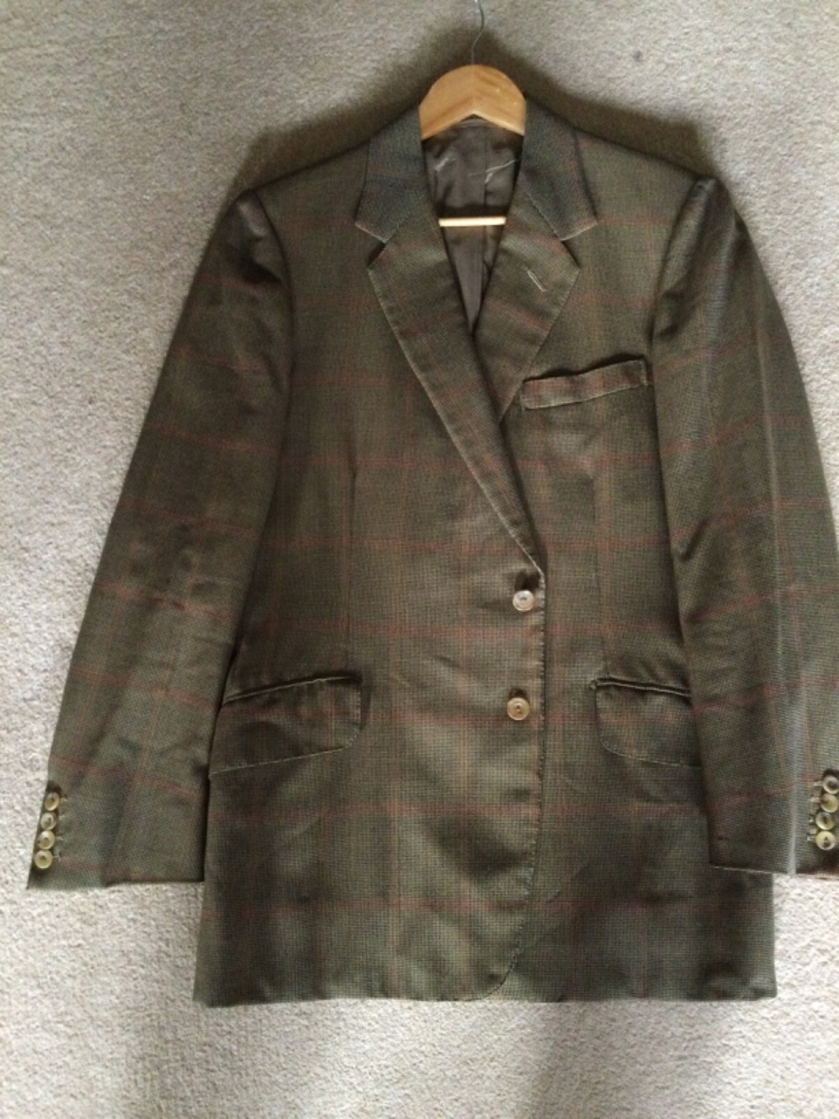 FILA Johns and Pegg cappotto sportivo su misura Savile Row giacca tweed 40