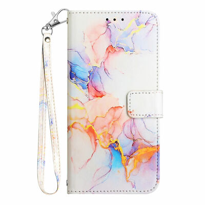 Marble Leather Card Wallet Phone Case For Motorola G50 G200 G60 G10 G9 Play G31