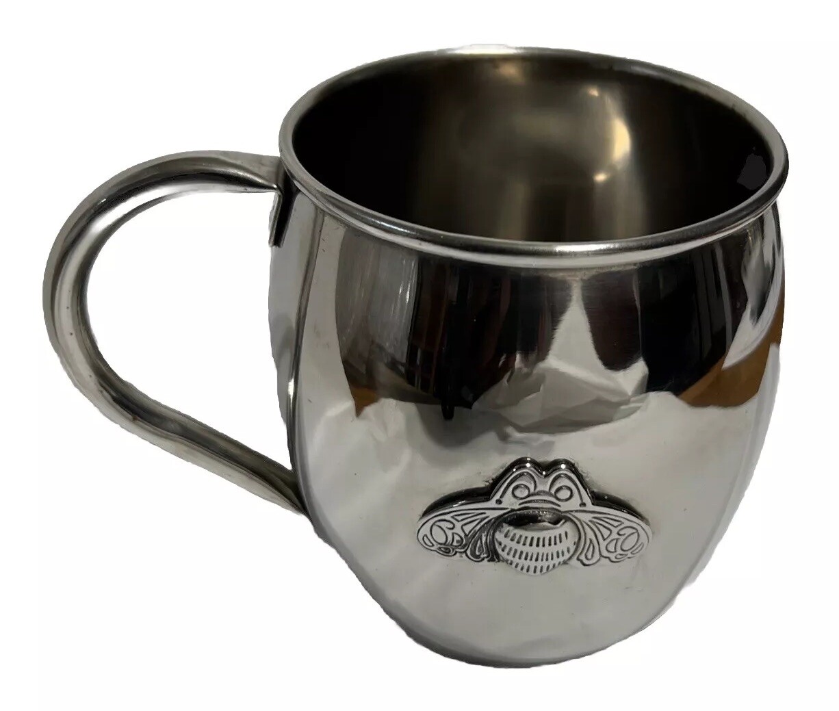 Patron Tequila Moscow Mule Stainless Steel Mug Cup Metal Embossed Bee Logo