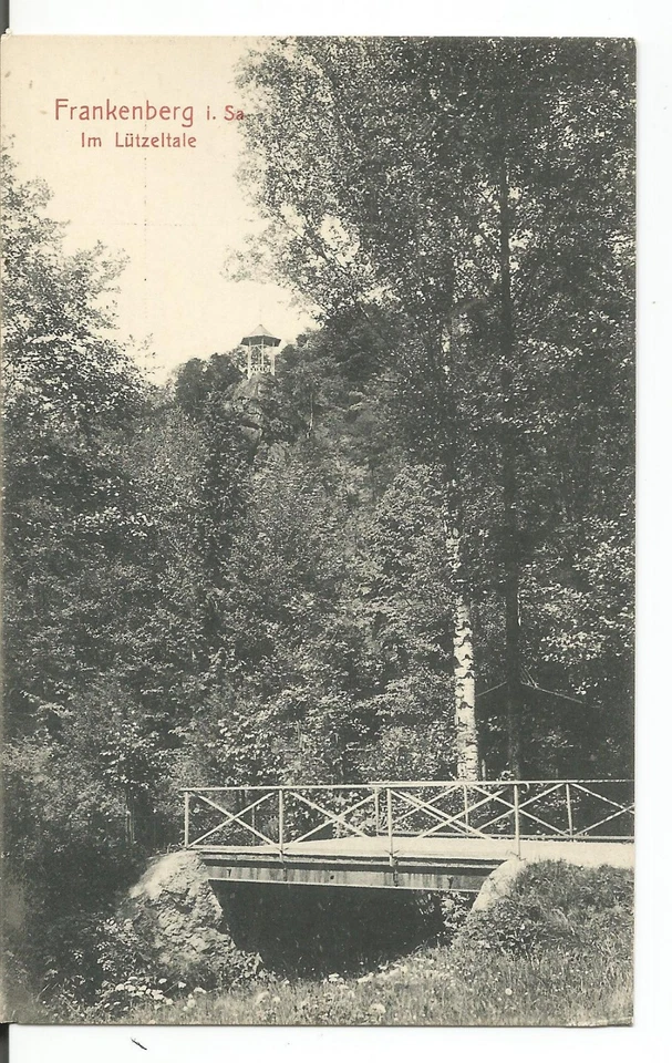 ACHTUNG !  AK von Brück & Sohn : " FRANKENBERG i. Sa. - Im Lützeltal "  (71) - Bild 1 von 1