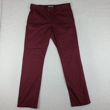 Express Pants Mens 32x32 Burgundy Red Slim Fit Finn Chino NWT NEW