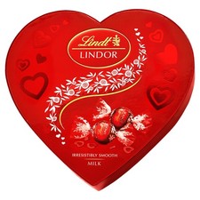 Image of Lindt Lindor Milk Heart Box Chocolate Truffles – 200g Box (Approx. 16 Balls)