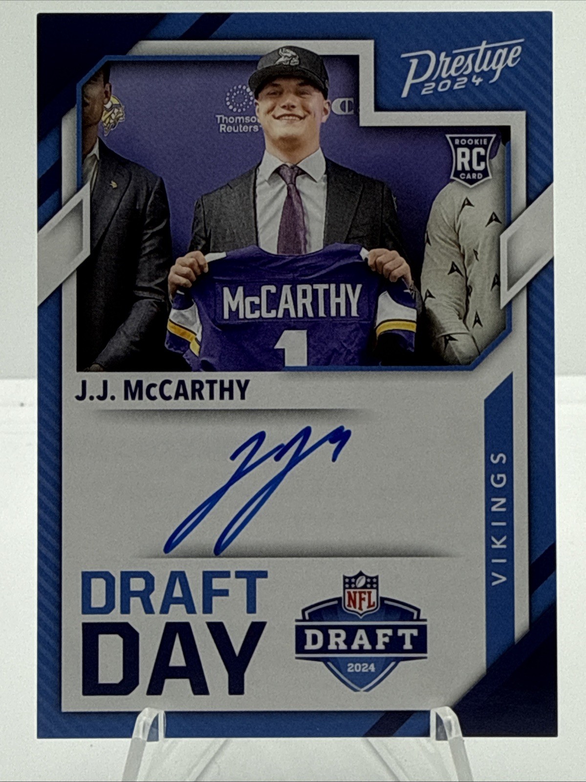 2024 Panini Prestige - JJ McCarthy Draft Day Auto Rookie Auto Mint #DDS-JMY