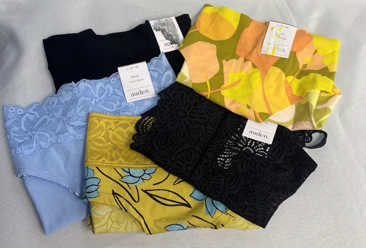 Women’s Lot Of 5 Auden Panties Size L NEW!