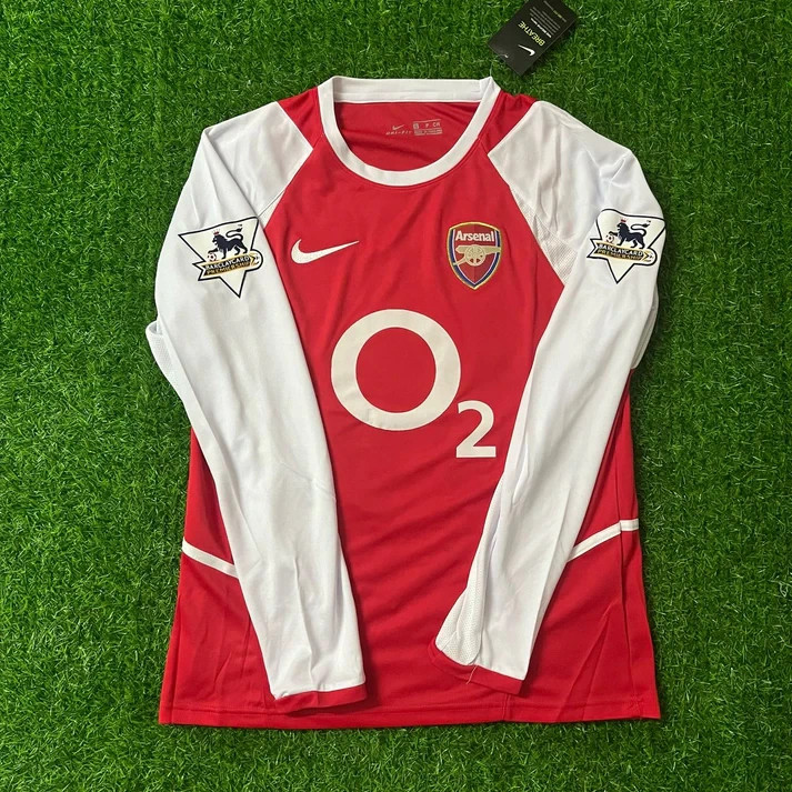 アーセナル O2 ヘンリー 14 Lサイズ シャツ Thierry Henry 14 - Arsenal Home o2 2002 Retro Long Sleeve Kit
