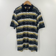 Phat Farm Polo Shirt Men's L Large Vintage Y2K Hip Hop AOP Graphic 100 Cotton