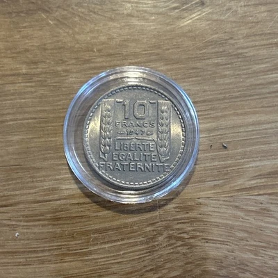 10 francs France 1947 B - Turin en nickel, petite tête, TB+, sous pochette - Photo 1/2