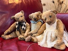 3 antique steiff bears- 1904-1912 Handmade clothes
