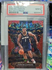 2019-20 Panini Select - Concourse Zion Williamson #1 Red Disco Prizm /49 (RC)