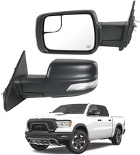 Left Driver Side Door Mirror Compatible with 2019-2025 Ram 1500 with Manual Fold
