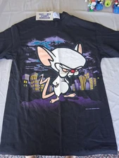 Animaniacs Pinky and the Brain 1994 Shirt Warner Bros XL Unworn Unused Tags On