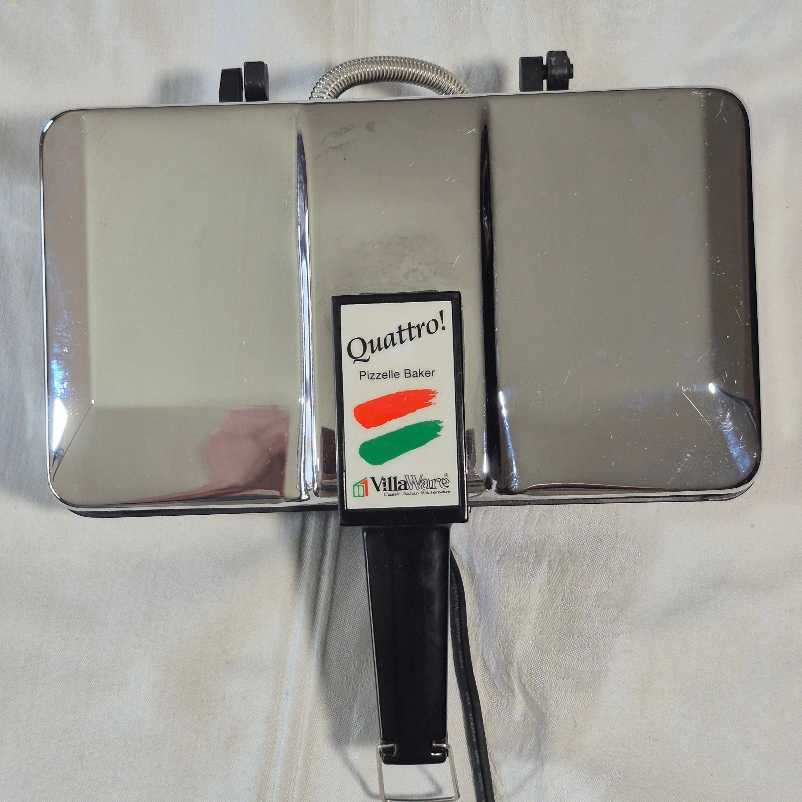VillaWare Quattro Pizzelle Baker 3850 POLISHED CHROME