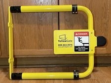 Erectastep 11792-R2 36” Max Opening 22” H Yellow Gate Self Closing Safety Gate