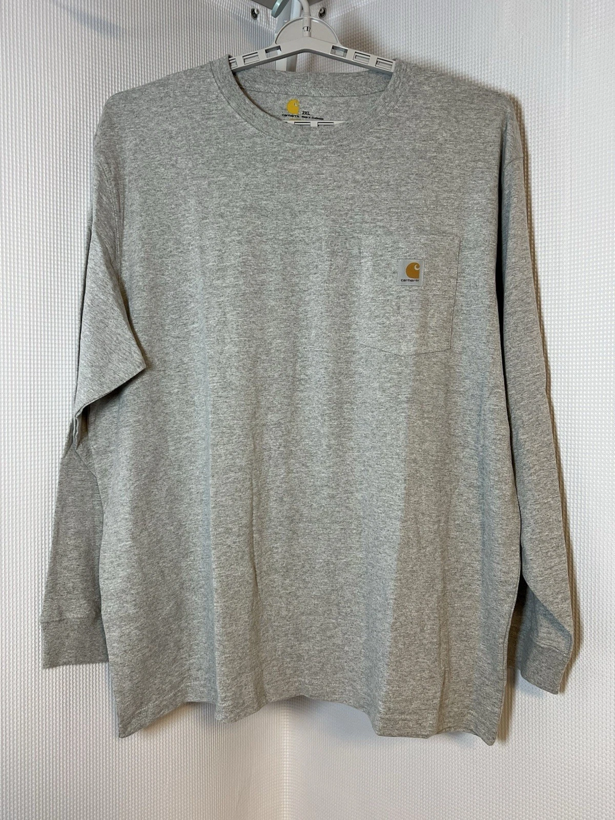 Carhartt Shirt Men's 2X Original Fit Long Sleeve Gray Pocket pp87