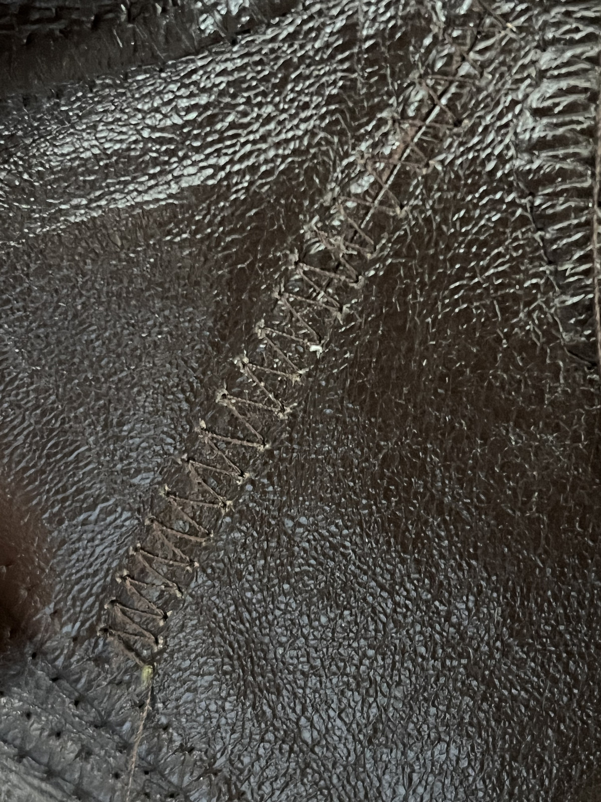 Vintage Patchwork Long Leather Jacket Haband Exec… - image 7