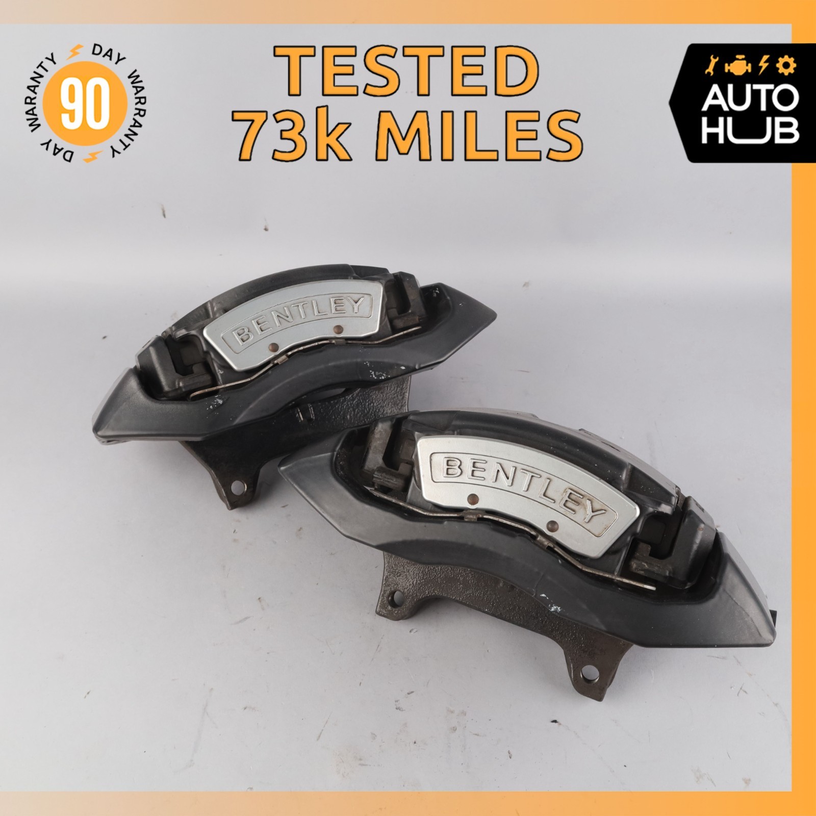 03-18 Bentley GT Flying Spur GTC Front Brake Calipers Left & Right Set OEM 73k