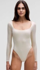 NWT Lululemon Ultra-Soft Nulu Square-Neck Long Sleeve Bodysuit Shine Size XL