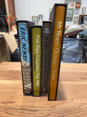 Group: 4 Folio Society Hard Back Books w/Slip Case Covers! First Editions!