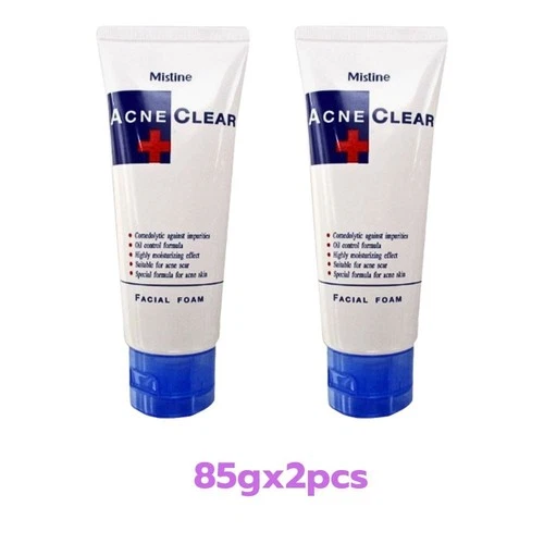 Facial Foam Face Wash Mistine Acne Scar Clear Oil Blemish Control Original 85g