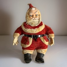 Vintage My Toy Santa Claus Plush Rubber Face 1950  s Japan 24  Tall