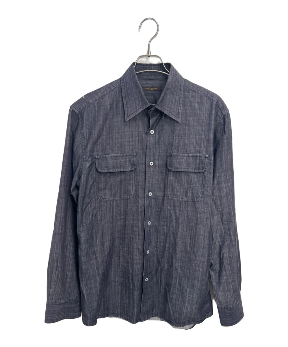 Louis Vuitton Cotton Long Sleeve Casual Button-Down Shirts for Men
