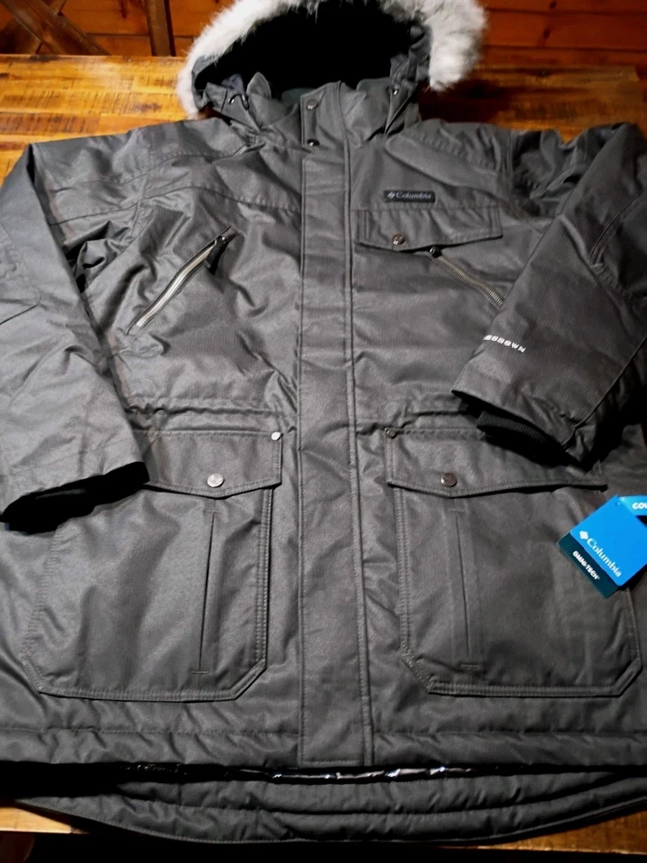 Parka grande con capucha Columbia Barlow Pass 550 TurboDown impermeable omni calor para hombre Foto 4 de 4