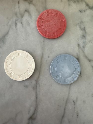 Vintage Poker Chips rot blau weiß 108 Stück originalverpackt - Bild 3 von 3