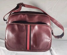 Vintage Pleather Messenger Bag Made In Korea