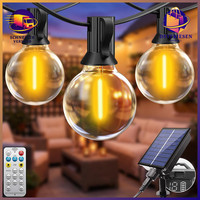 Solar Lichterkette Outdoor 10M Mit Fernbedienung Wetterfest Garten Beleuchtung
