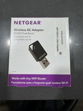 NETGEAR Wireless AC Adapter AC600 Dual Band WiFi USB Adapter Black A6100