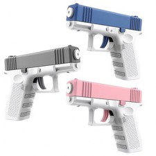 Slide Action Water Pistol, White with Colored Slides, Textured Grip, 3 Pack