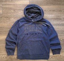 Sudadera con capucha azul deportivo Everlast vintage para hombre talla grande