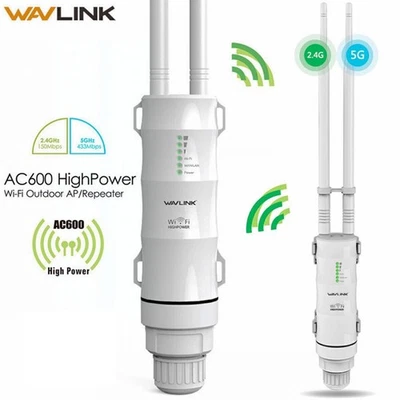 MARKENLOS Wavlink WL-WN570HA1 AC600 Outdoor High Power Dual Band WiFi Range Extender