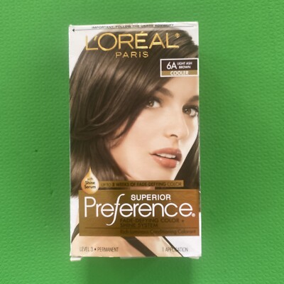 L'Oreal Paris Superior Preference Hair Color: #6A - Light Ash Brown - New Sealed