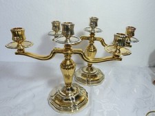 2 Kerzenleuchter, Kerzenhalter versilbert, vergoldet St.Medard Frankreich