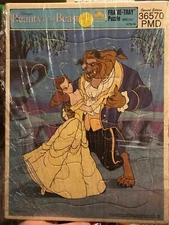 Beauty And The Beast Disney Frame Tray Puzzle Golden 36570pmd