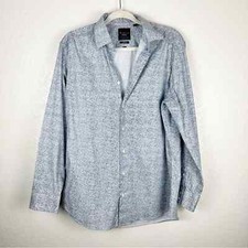 Ben Sherman Blue Patterned Button Dress Shirt Size 16 1/2