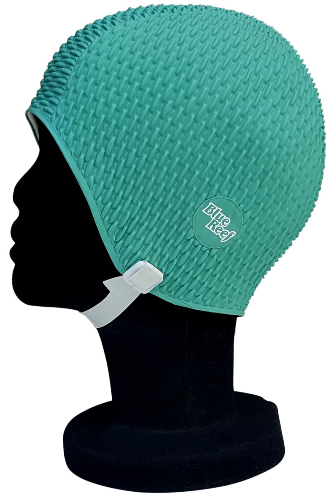 Blue Reef Mujer Goma Burbuja Liso Verde Oscuro Natación Gorro Vintage Defectuoso