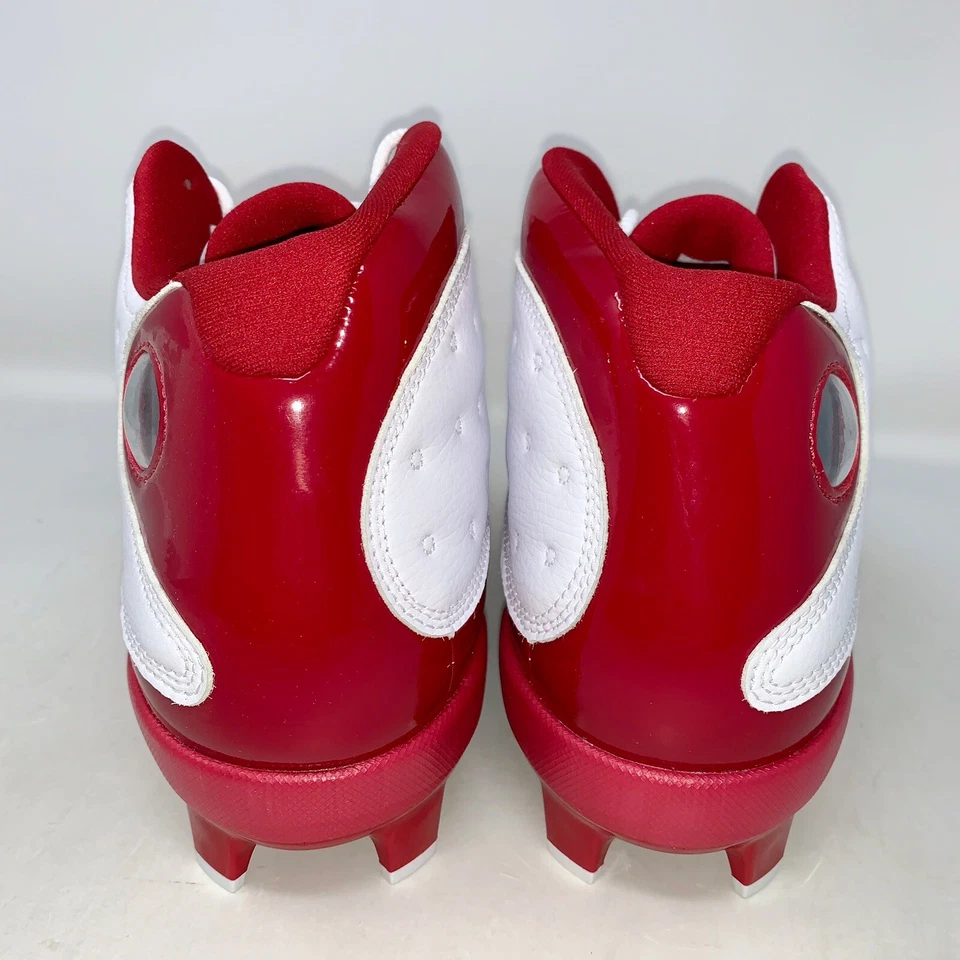 Botines de béisbol Air Jordan 13 MCS 'Rojo cereza' blancos, talla 9,5 AJ8016-126 NUEVOS EN CAJA Foto 3 de 4