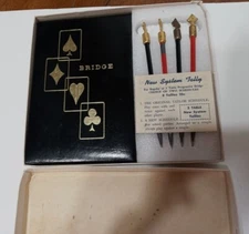 Vintage Bridge Score Pad Graphite Pencils Stylecraft Cards Game Fun Set of 4