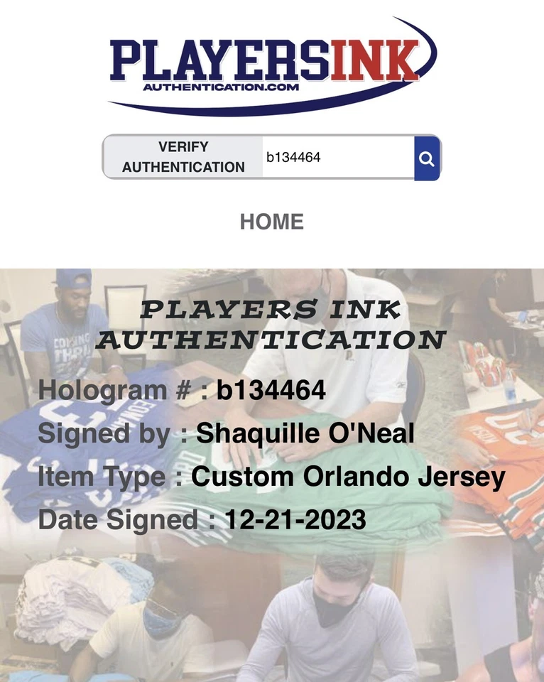 Shaquille O'Neal Orlando Magic Rare Signed Autographed Jersey JSA & PIC COA - Image 4 of 4