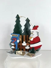 Emgee Schmid Wood Christmas LETTERS FOR SANTA Ornament Vintage 1983 Mailbox