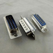 10pcs D-SUB DB15 2 Rows 15 Pin Male Plug Solder Type Adapter Connector Plastic