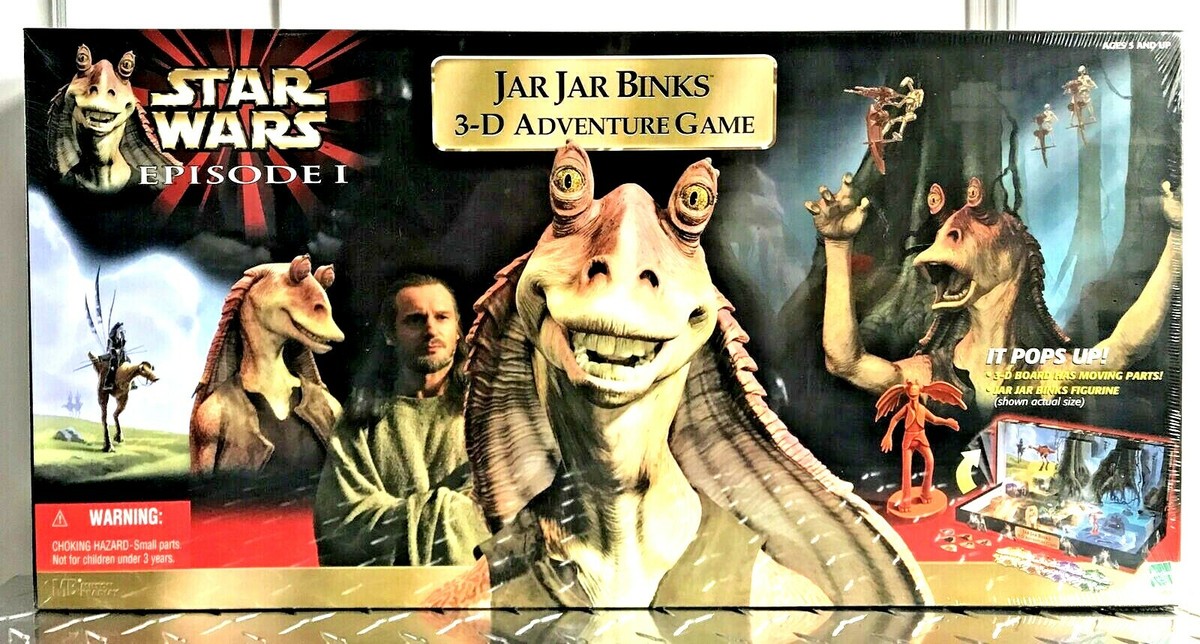 1999 JAR JAR BINKS 3D ADVENTURE Pop Up Board Game ~ STAR