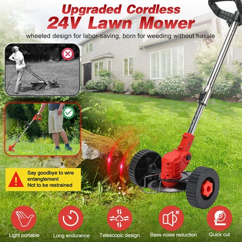 Whipper Snipper Mower Cordless Grass Trimmer Lawn Cutter Battery Brushcutter AUS - Picture 4 of 17