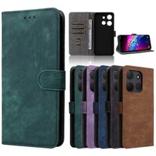 New Matte Leather Wallet Flip Phone Case Cover For TCL 503 4G