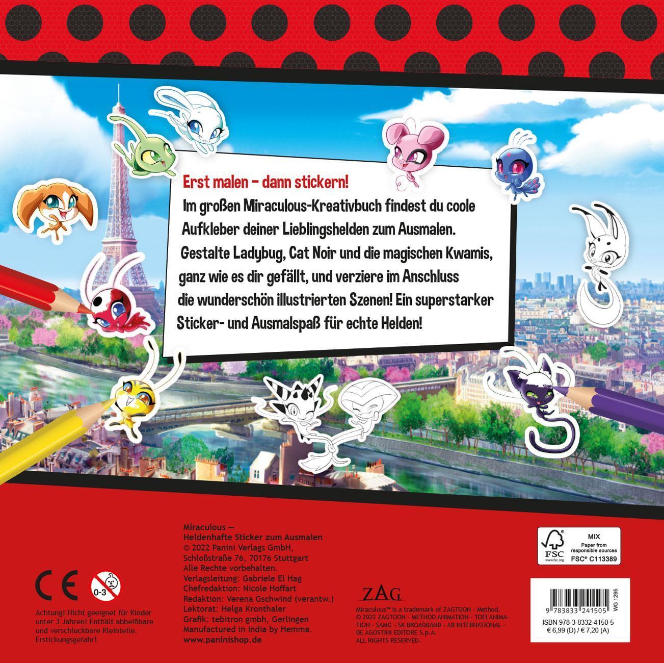 Thumbnail - Panini | Miraculous: Heldenhafte Stickr Zum Ausmalen | Taschenbuch |
